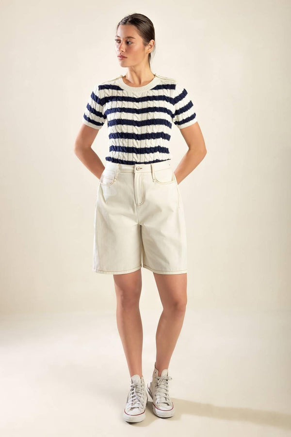 WATCHING THE WIND WOVEN BERMUDA SHORT - Flying Tomato - PANTS - Freemarket
