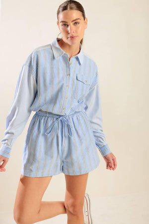 HOLD ME CLOSE WOVEN ROMPER.