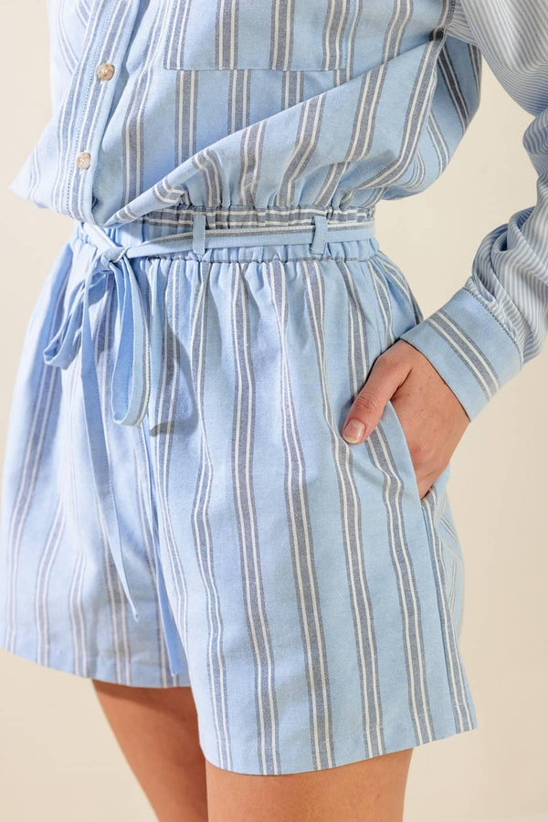 HOLD ME CLOSE WOVEN ROMPER.