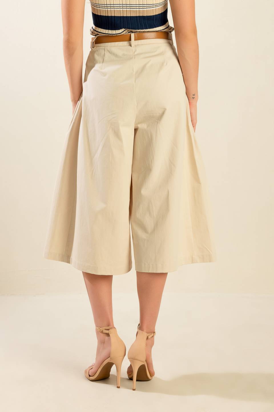 DRIFTING CURRENTS WOVEN CULOTTE PANTS