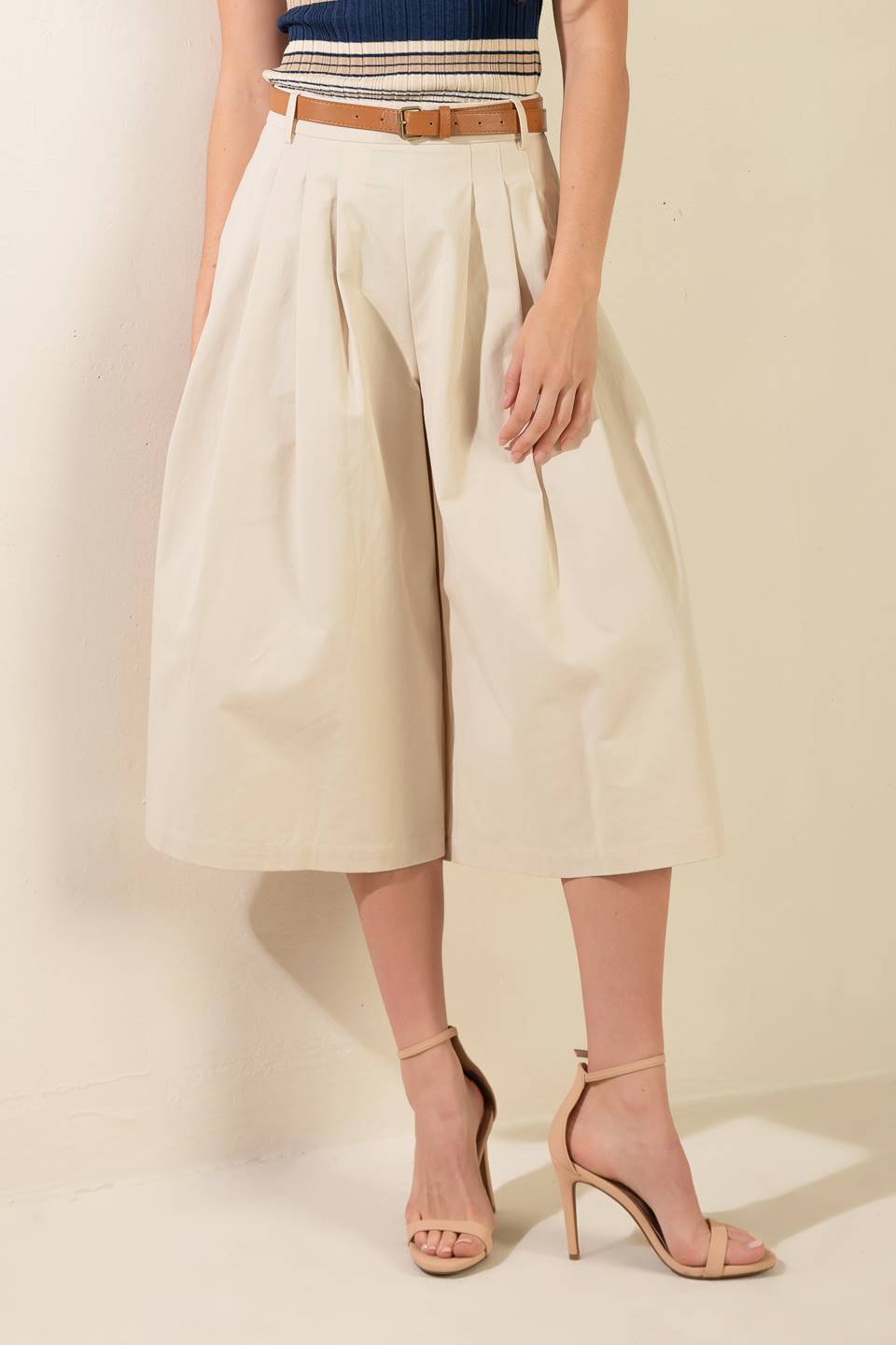 DRIFTING CURRENTS WOVEN CULOTTE PANTS