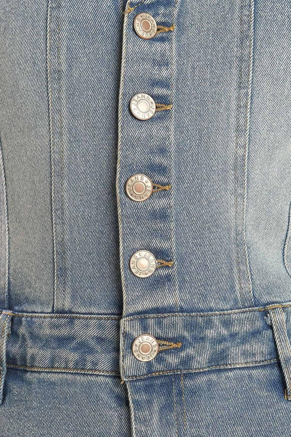 WALK WITH ME DENIM JUMPSUIT.