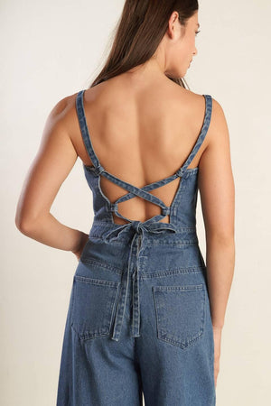 CLEAN GIRL DENIM JUMPSUIT.