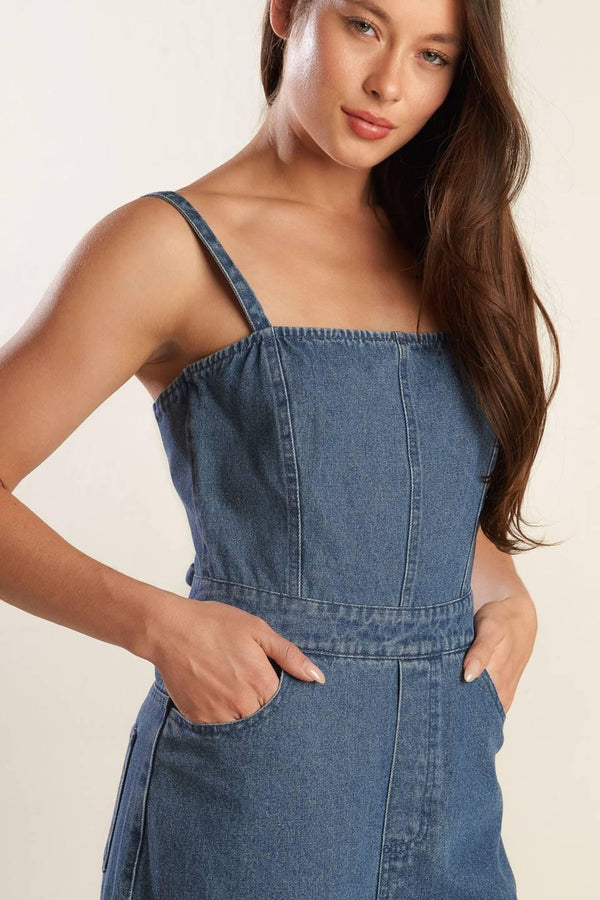 CLEAN GIRL DENIM JUMPSUIT.