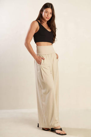 GO WITH GRACE WOVEN PANTS.