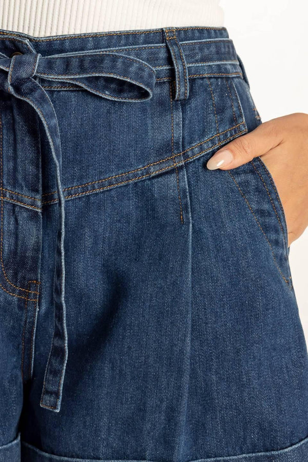 WALK IN THE PARK DENIM SHORTS.