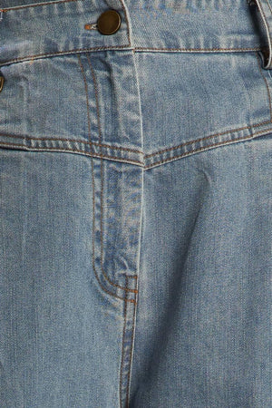 WONDERING WHY LIGHT DENIM PANTS.