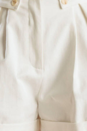 LOVE LETTERS WHITE WOVEN SHORT.
