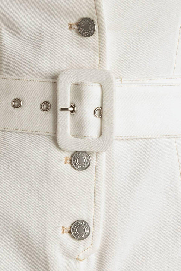 TAKE THE LEAD WHITE WOVEN ROMPER.