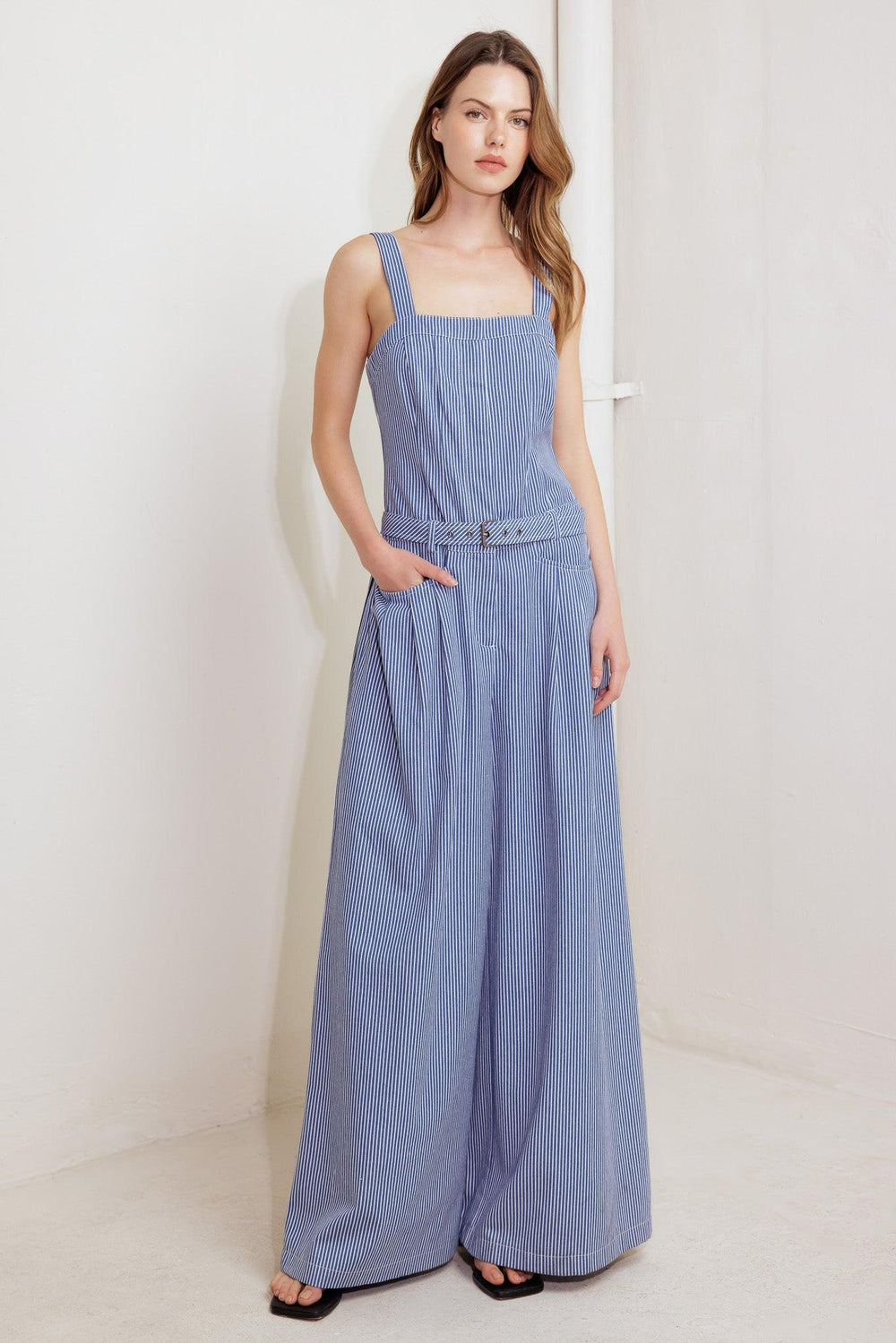 FRESH PETAL BLUE WOVEN JUMPSUIT.