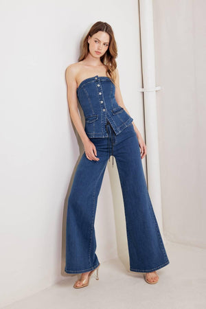 DREAM STATE BLUE DENIM PANTS.