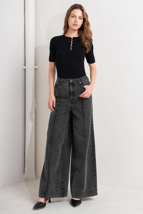 GRAPHITE MUSE DENIM PANTS.