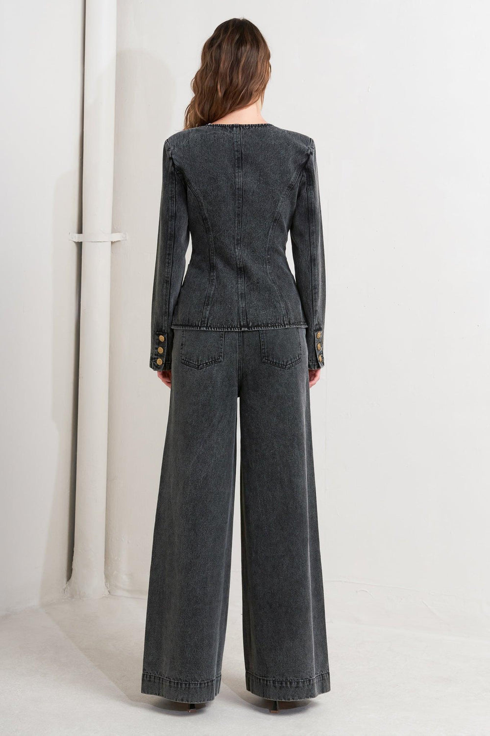 GRAPHITE MUSE DENIM PANTS.