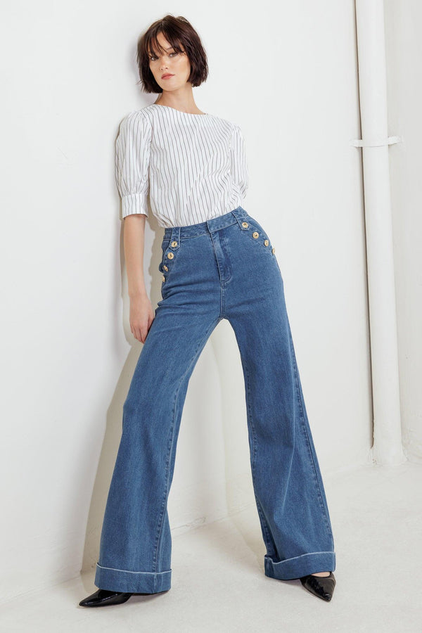 NOSTALGIA FIELD DENIM PANTS.