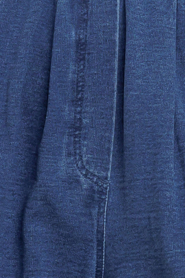 URBAN INDIGO FRENCH TERRY DENIM PANTS.