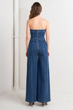 RETRO DIVE DENIM JUMPSUIT.