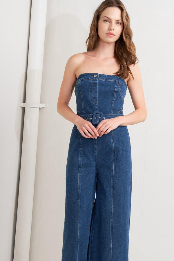 RETRO DIVE DENIM JUMPSUIT.