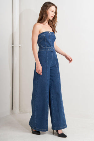 RETRO DIVE DENIM JUMPSUIT.