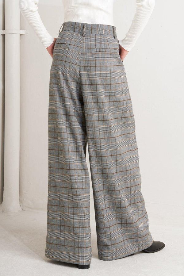 NEW AGE WOVEN PLAID PANTS.