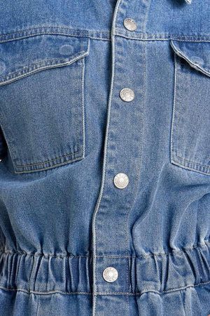 RELAX UTILITY DENIM JUMPSUIT.