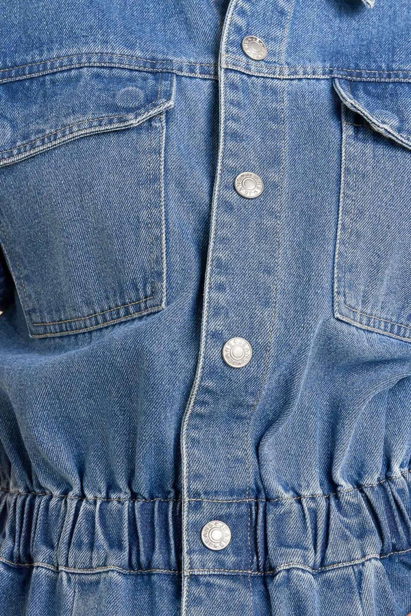 RELAX UTILITY DENIM JUMPSUIT.