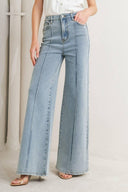 MODERN NEUTRAL DENIM PANTS.