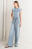 ON MY WAY DENIM JUMPSUIT.
