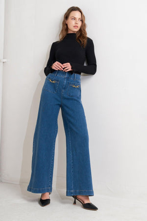 TIMELESS BLUE DENIM PANTS.