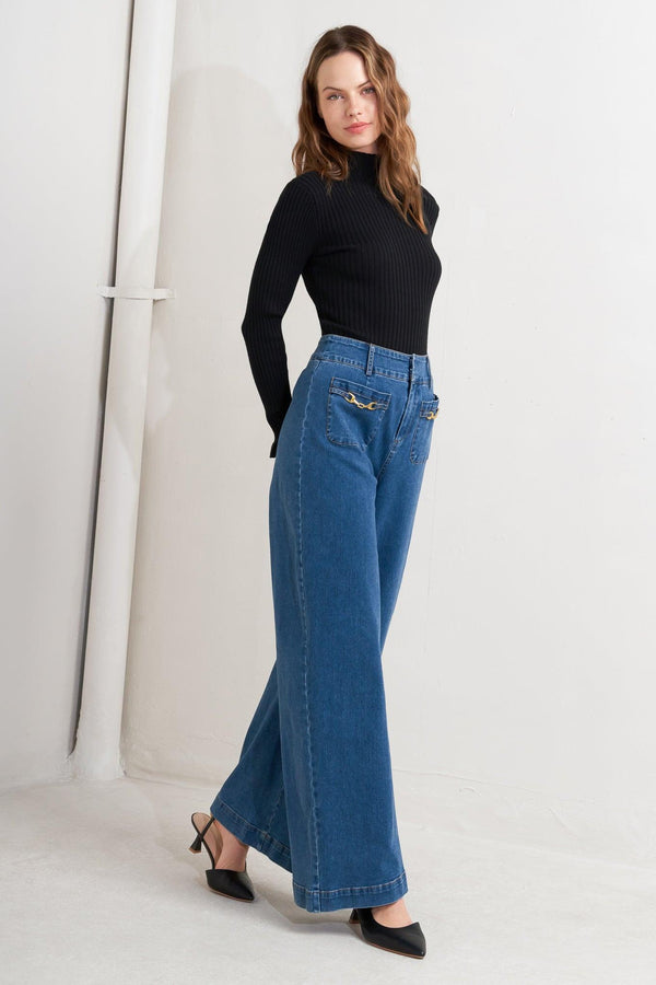 TIMELESS BLUE DENIM PANTS.