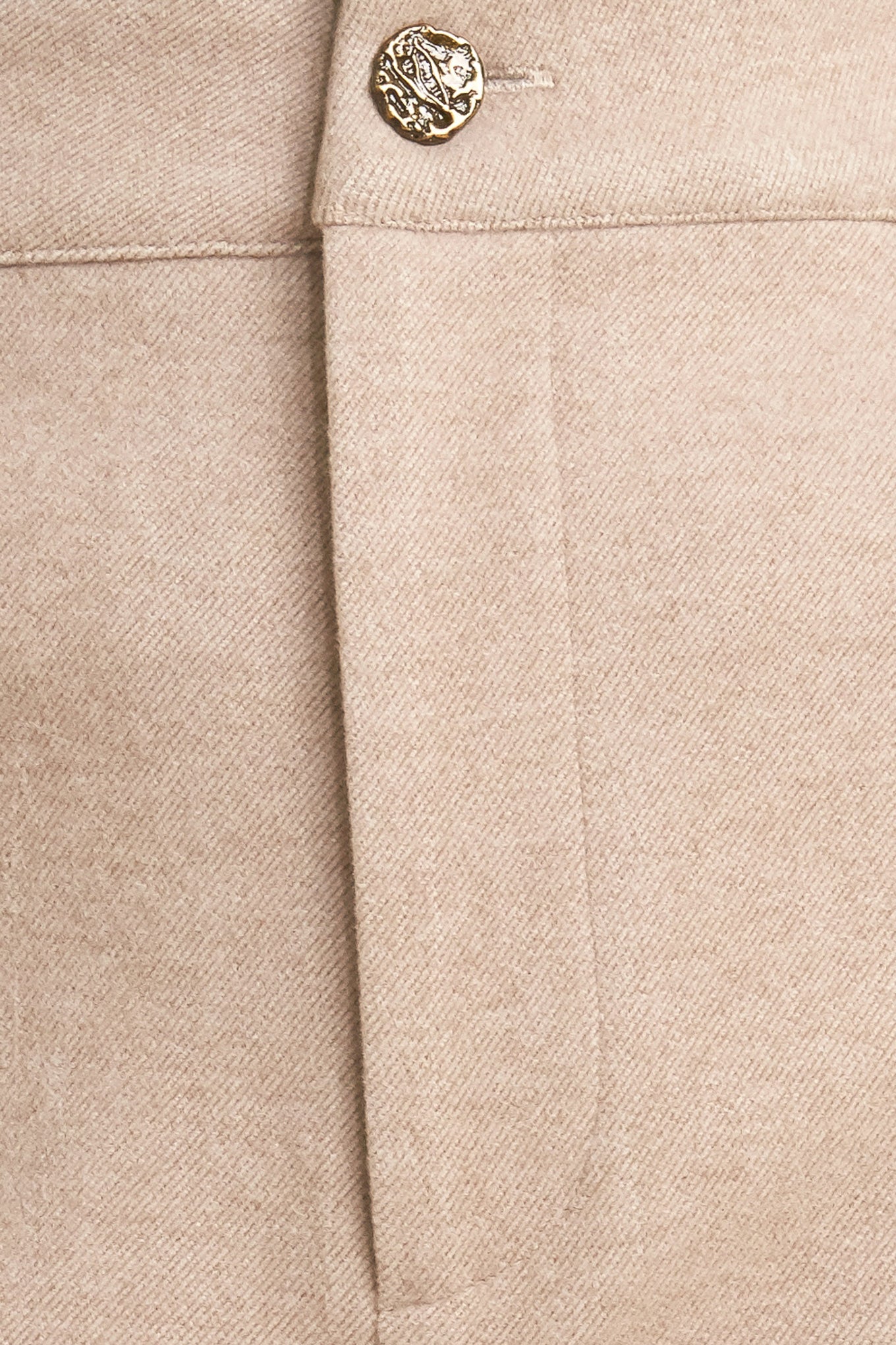  A solid knit pant with front closure and wide leg