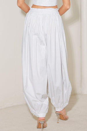 PACIFIC EASE WOVEN BALLON PANTS.