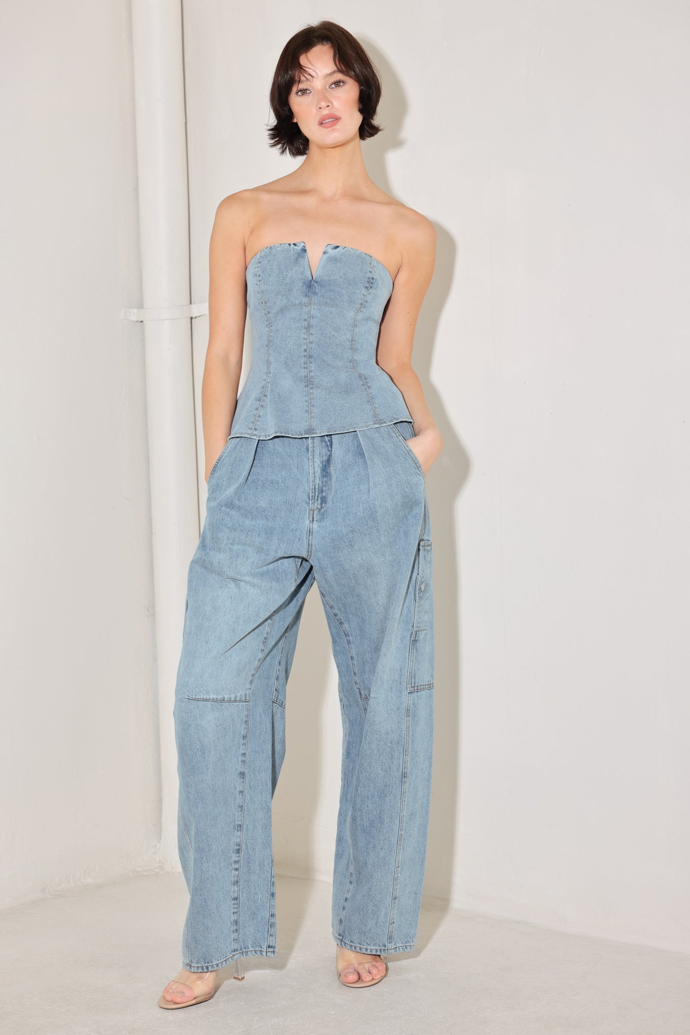 SKYLINE SIREN DENIM PANTS - Flying Tomato - PANTS - Freemarket