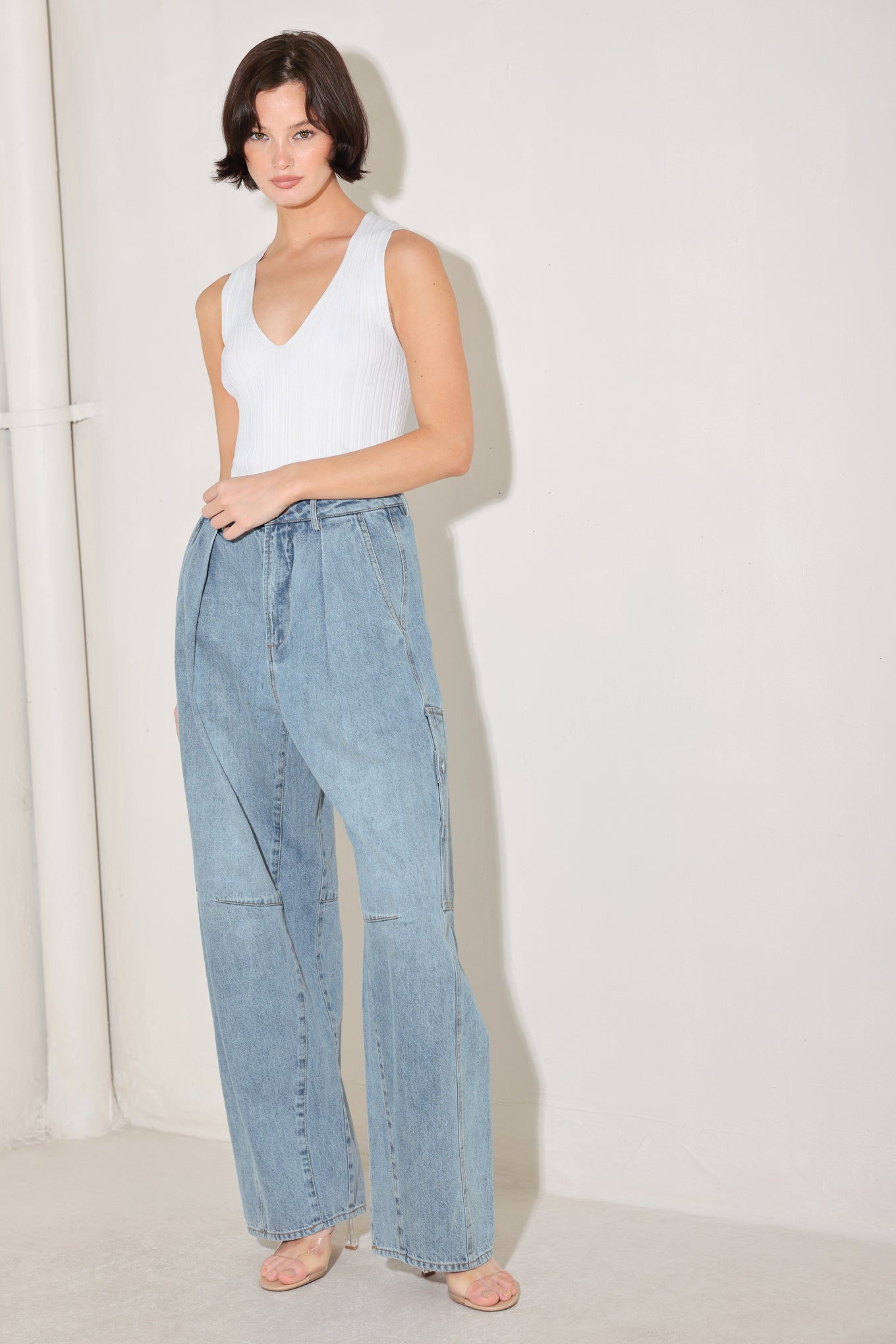SKYLINE SIREN DENIM PANTS - Flying Tomato - PANTS - Freemarket