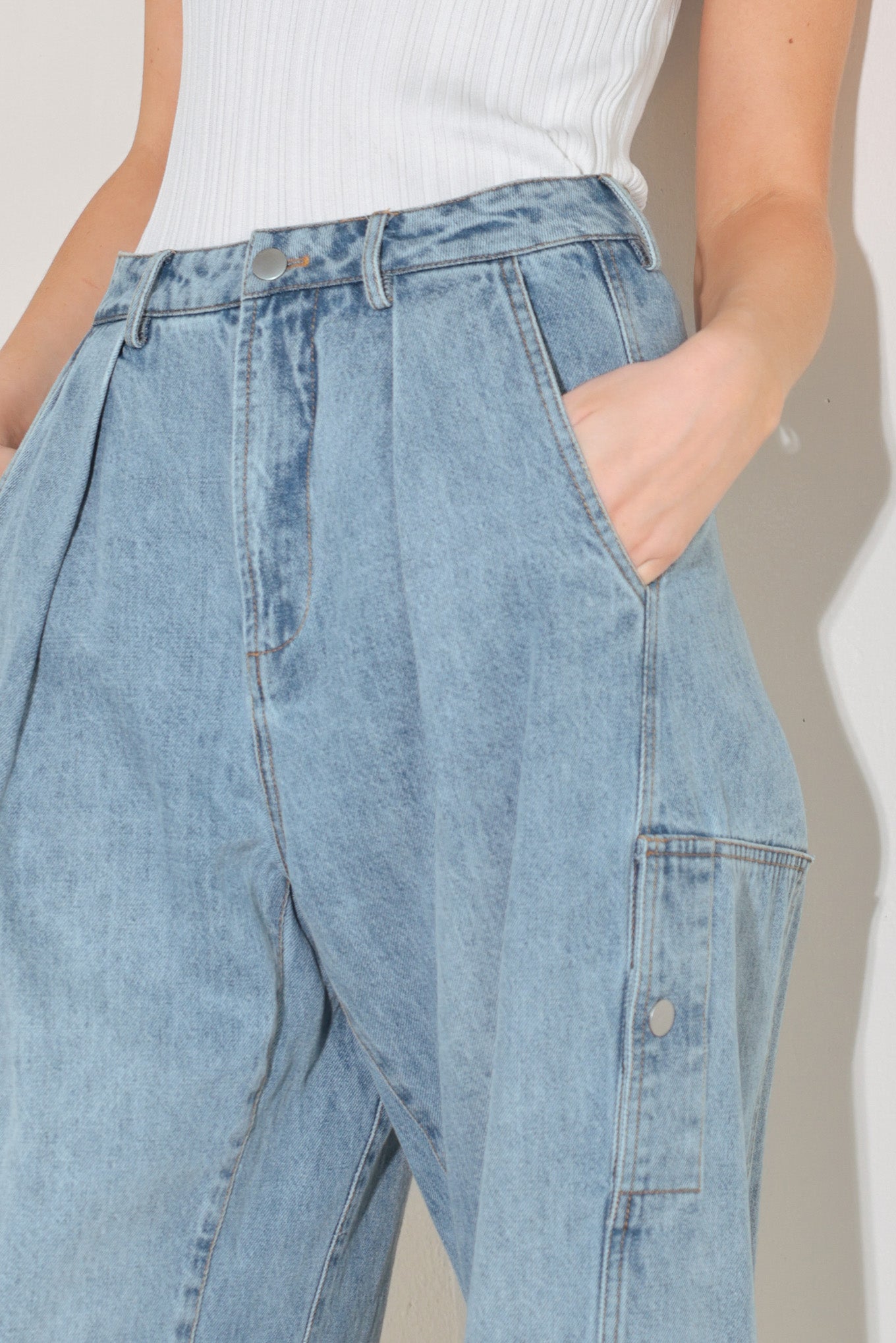 SKYLINE SIREN DENIM PANTS - Flying Tomato - PANTS - Freemarket