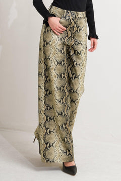 GLAM VENOM FAUX LEATHER PANTS.