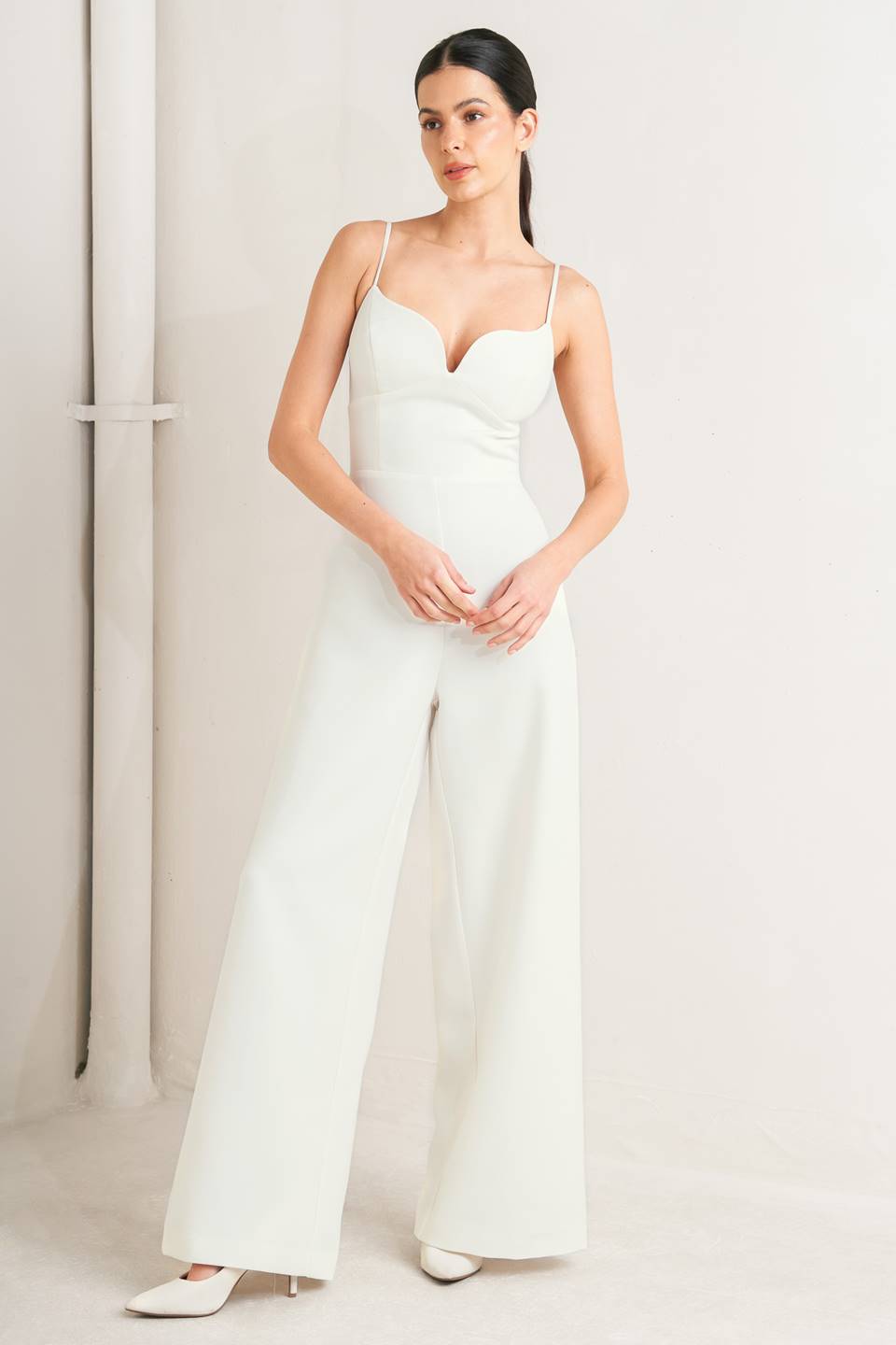 PRISTINE EDGE WOVEN JUMPSUIT