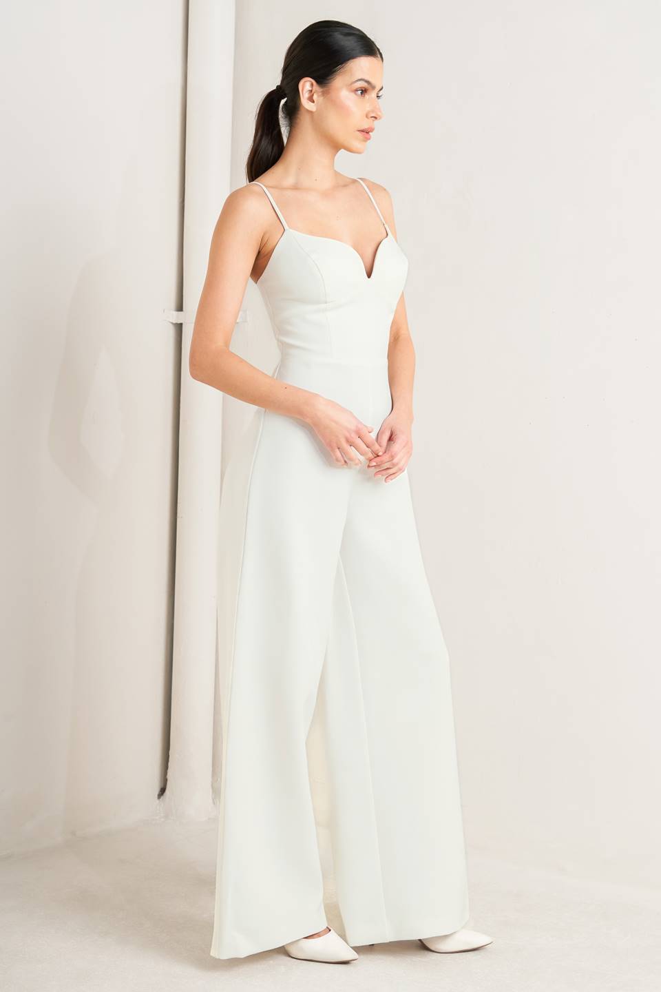 PRISTINE EDGE WOVEN JUMPSUIT