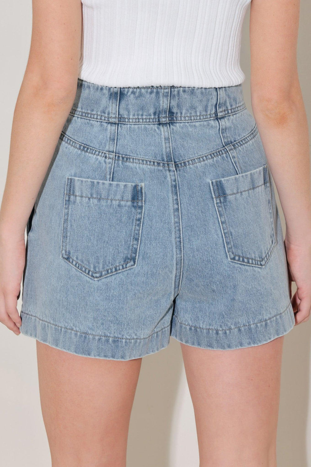 SUNLIT DENIM MOMENT SHORTS - Flying Tomato - SHORTS - Freemarket