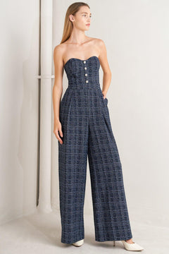 ELEGANT PARTY TWEED JUMPSUIT.