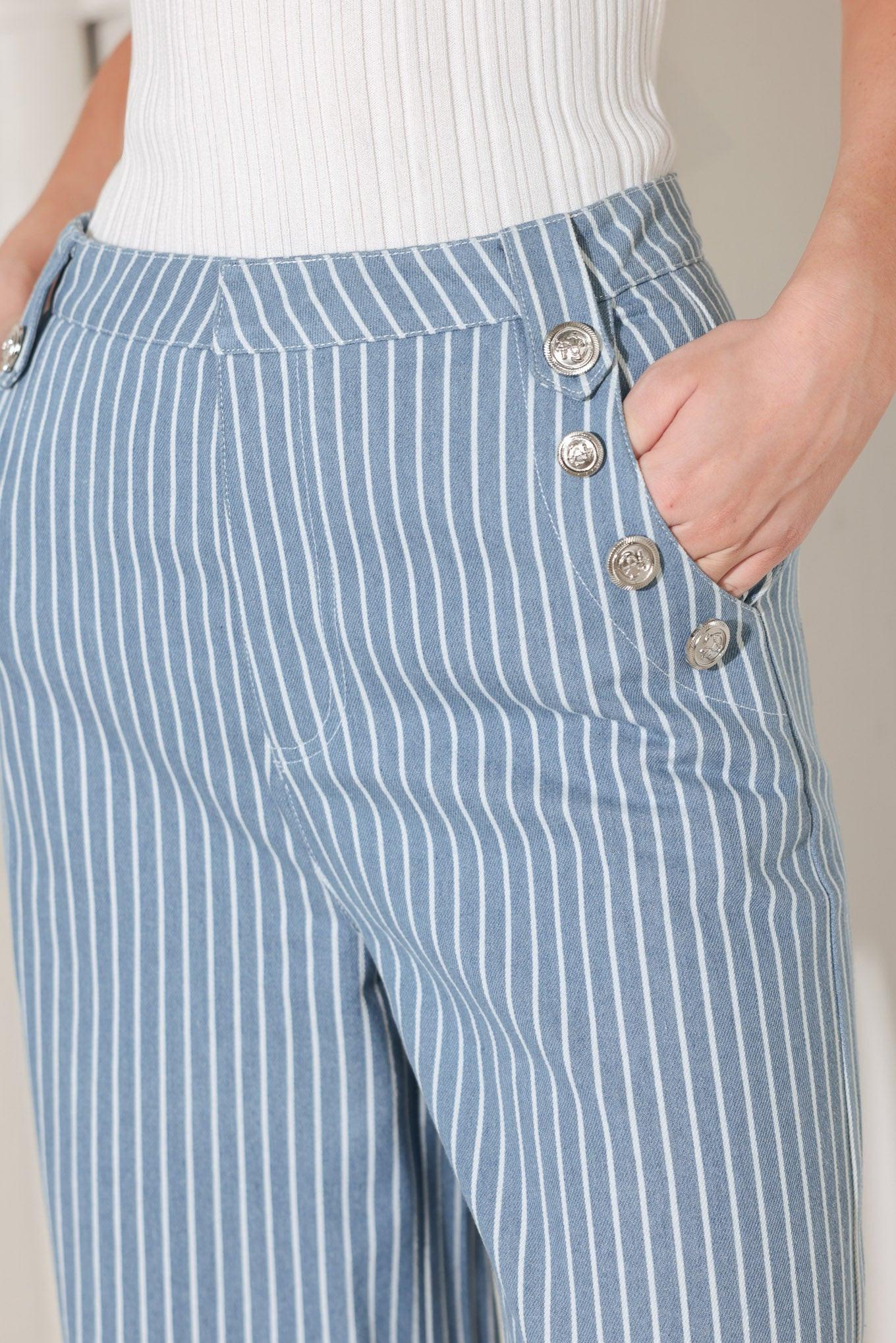 PINSTRIPE PRESTIGE WOVEN PANTS - Flying Tomato - PANTS - Freemarket