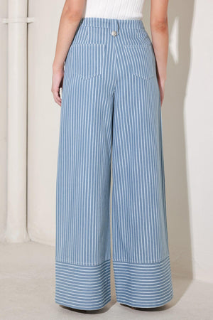 PINSTRIPE PRESTIGE WOVEN PANTS - Flying Tomato - PANTS - Freemarket