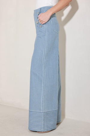 PINSTRIPE PRESTIGE WOVEN PANTS - Flying Tomato - PANTS - Freemarket