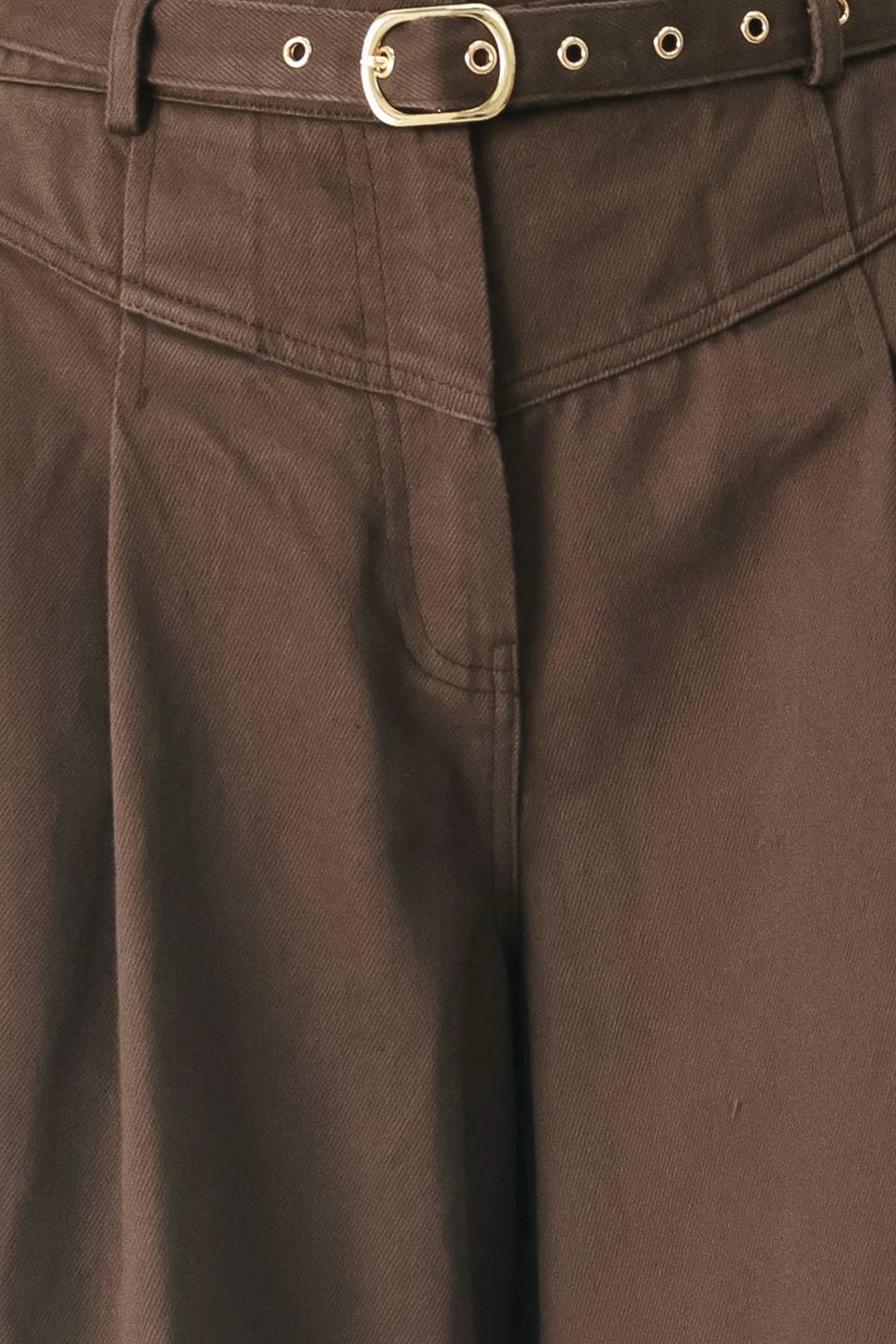BROWN SUGAR STATEMENT WOVEN PANTS