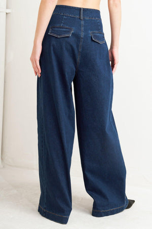 QUIET LUXE DENIM PANTS.
