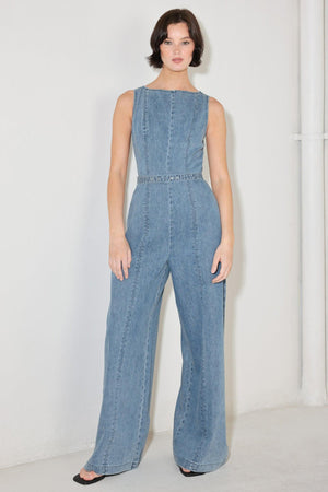 ELEVATED EDGE DENIM JUMPSUIT - Flying Tomato - JUMPSUIT - Freemarket