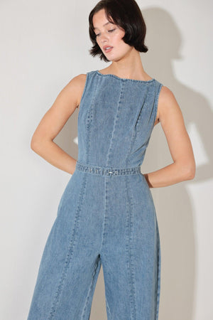 ELEVATED EDGE DENIM JUMPSUIT - Flying Tomato - JUMPSUIT - Freemarket