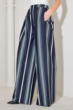 CITY STRIPE WOVEN PANTS.