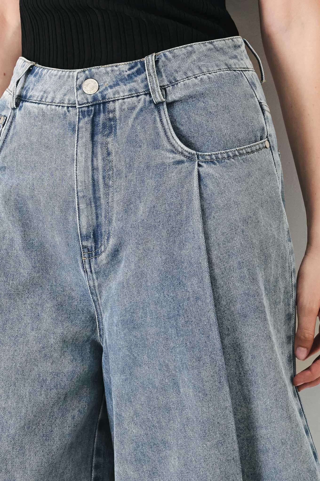 [PREORDER] SKY CHARMER DENIM CULOTTE PANTS.