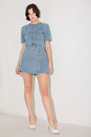 STREET MUSE DENIM SKORT - Flying Tomato - SHORTS - Freemarket
