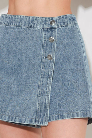 STREET MUSE DENIM SKORT - Flying Tomato - SHORTS - Freemarket